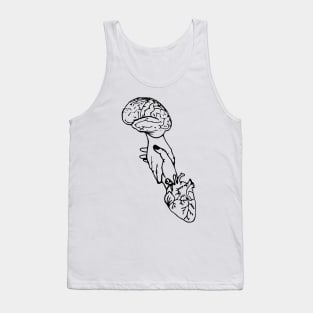 Brain DNA Heart Hand Balance Tank Top